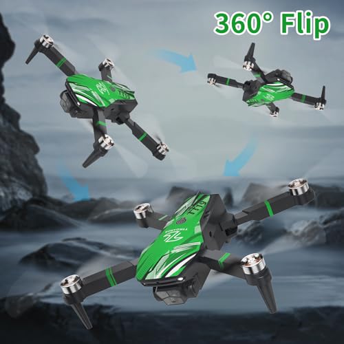 TT19 Drone with 1080P Camera for Adults, Foldable Quadcopter, Green E552