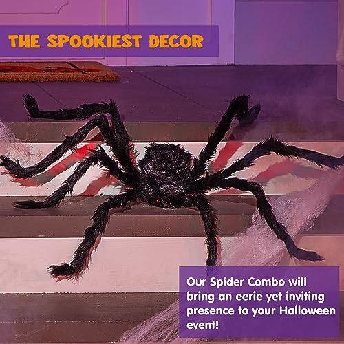 JOYIN 9 Ft Halloween Spider Outdoor Decorations Giant Scary Props Q72122