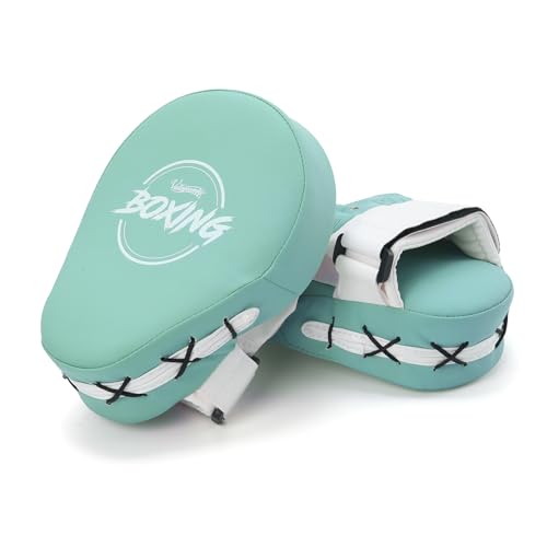 Valleycomfy Boxing Curved Focus Punching Mitts Leatherette Training Pads D262