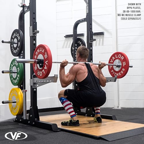 Valor Fitness Half Rack Squat Machine with Pull Up Station, 750lbs Capacity T95458
