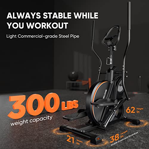 YOSUDA Pro Cardio Climber Stepping Elliptical Machine, 3-in-1 Total Body Fitness Trainer W695