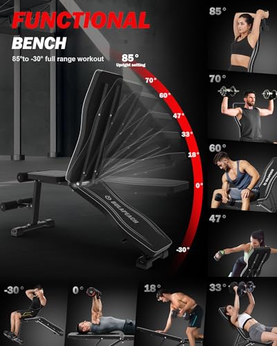Adjustable Weight Bench for Home Gym, Foldable, 700LBS Capacity B1078