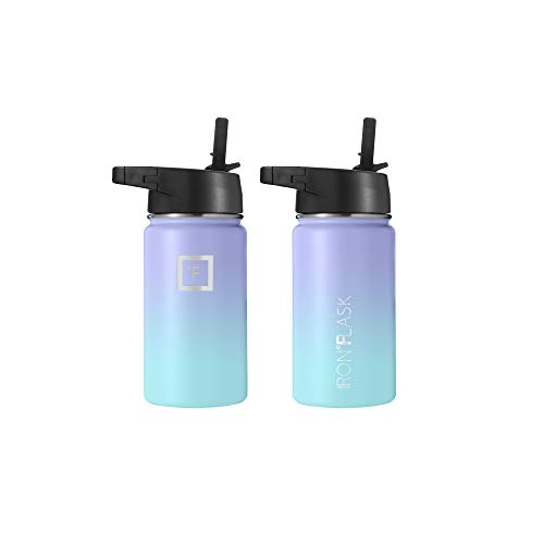 IRON °FLASK Stainless Steel Insulated Water Bottle with 3 Lids, 40 oz U19688