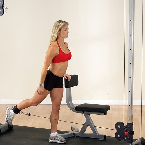 Body-Solid GDCC250B Cable Crossover Machine for Home Gym, Dual Weight Stack, Black E4559