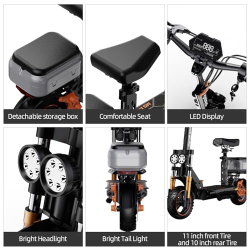 Ruitoo Electric Scooter 1000W Motor, Foldable Off Road E-Scooter for Adults I897875