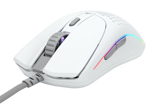 Glorious Model D Wired Gaming Mouse - 68g Honeycomb RGB Ergonomic, Matte White M160012