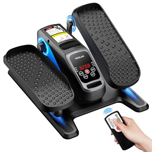 Under Desk Elliptical Machine, Portable Seated Pedal Exerciser for Seniors and Adults O60492