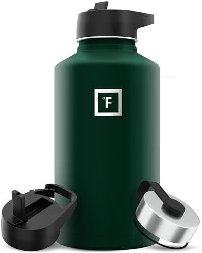 IRON °FLASK Stainless Steel Insulated Water Bottle with 3 Lids, 40 oz U19688