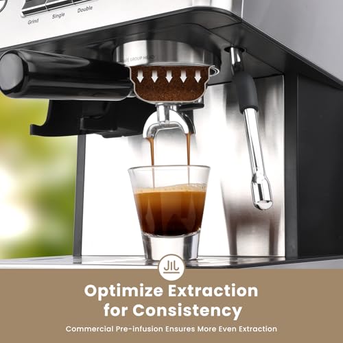 Gevi Espresso Machine with Grinder & Milk Frother, 20 Bar G45353
