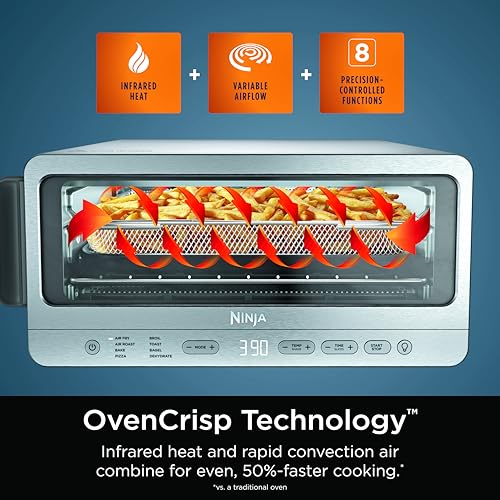 Ninja Digital Air Fry Countertop Oven, 8-in-1, XL Capacity, Silver, SP101 G9880