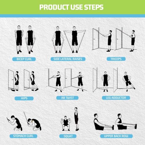 VEICK Resistance Bands with Handles for Home Workout O75059