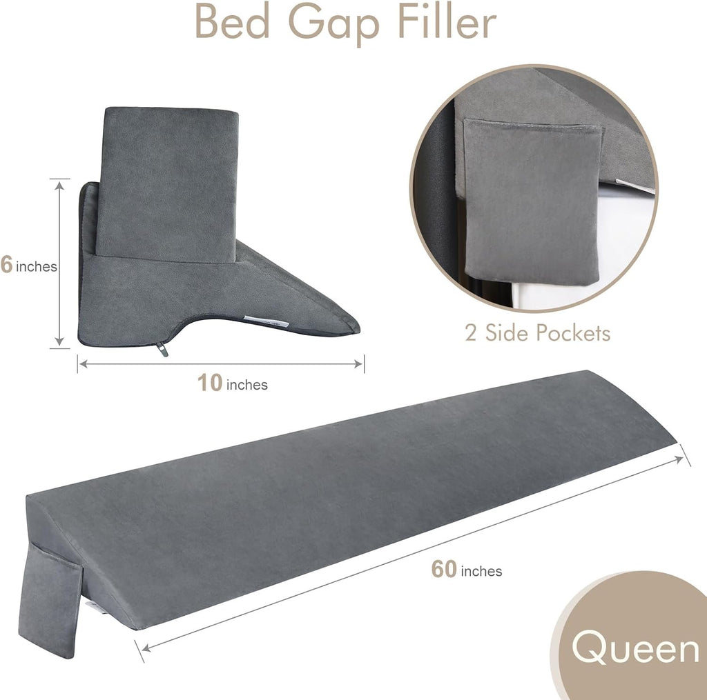 Vekkia Bed Wedge Pillow for Headboard Gap, Queen G237