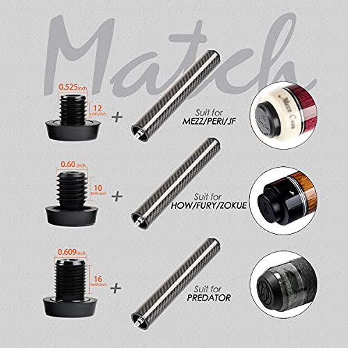 KONLLEN Carbon Fiber Pool Cue Extension D815