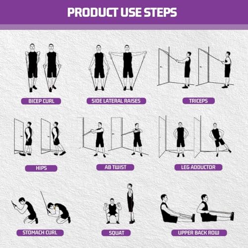 VEICK Resistance Bands with Handles for Home Workout O75059