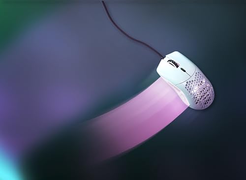 Glorious Model D Wired Gaming Mouse - 68g Honeycomb RGB Ergonomic, Matte White M160012