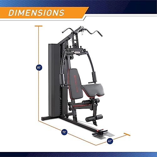 Marcy Multifunctional Workout Station Home Gym with 200lbs Weight Stack N979142