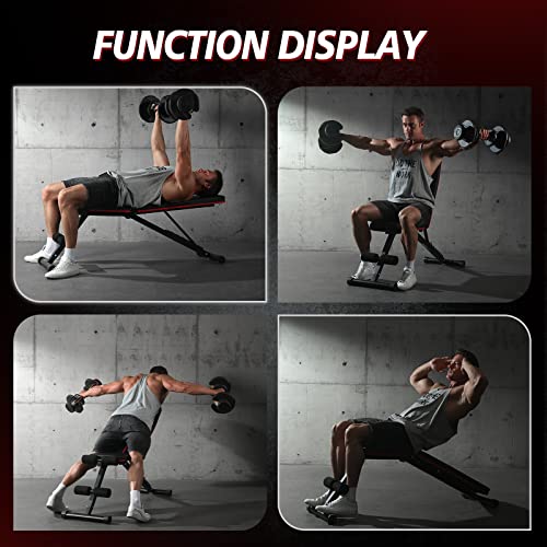 Adjustable Weight Bench for Home Gym Incline Decline Strength Training L86405
