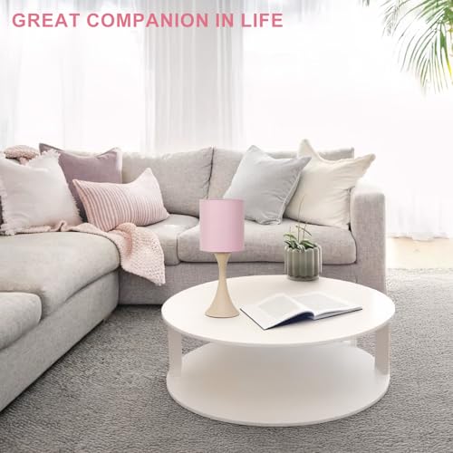 Dimmable Bedside Lamp with Touch Control, Beige Shade, LED Bulb Included S148