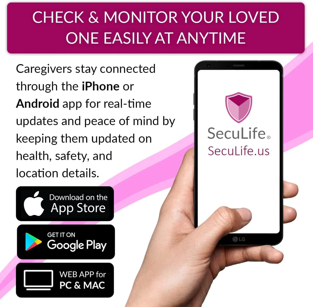 Seculife SOS Wristband GPS Tracker with Fall Alert and 2-Way Calling for Seniors V3735