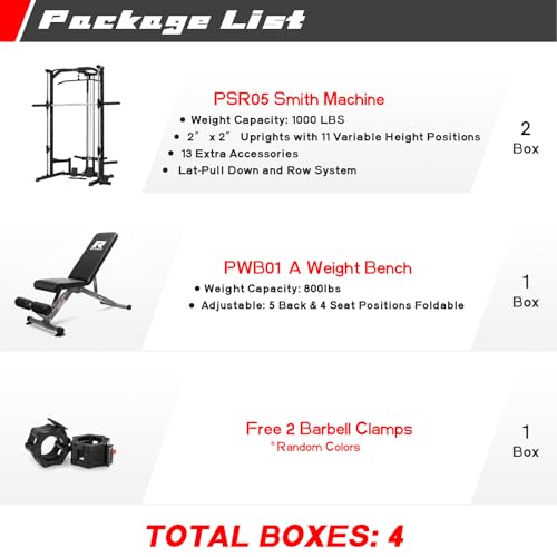 RitFit Smith Machine Power Rack with LAT-Pull Down System T1228
