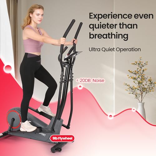Elliptical Exercise Machine for Home with 8-Level Resistance and LCD Monitor C7688