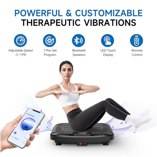 Vibration Plate Exercise Machine Full Body Workout 450 Lbs Capacity W919