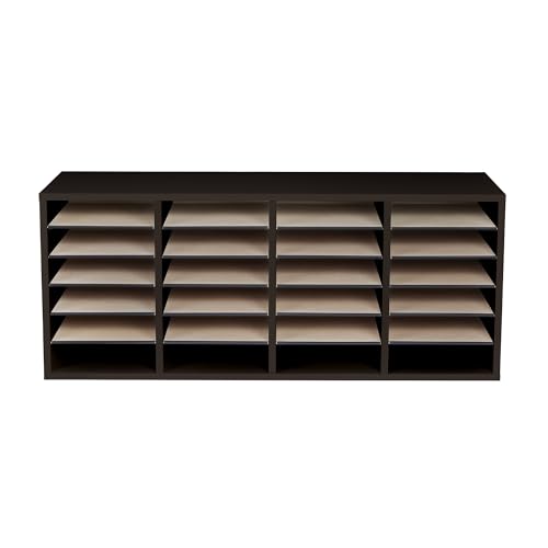 Safco Wooden Paper and Mail Organizer, Adjustable Shelves, Stackable B285