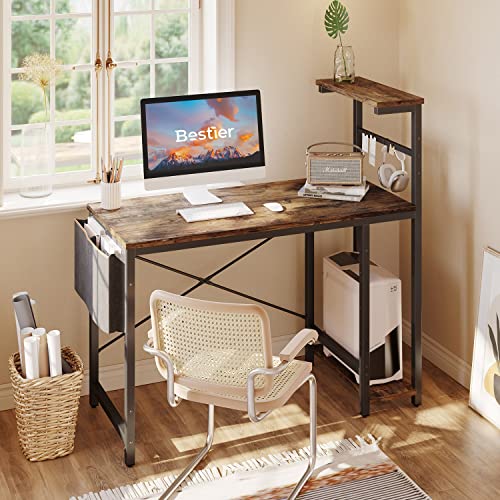 Bestier Gaming Desk with LED Lights, 51.3 Inch Computer Desk Q970