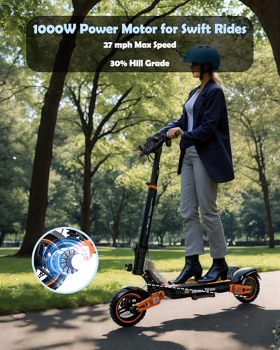 Ruitoo Electric Scooter 1000W Motor, Foldable Off Road E-Scooter for Adults I897875