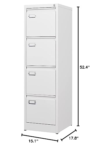 2 Drawer Vertical File Cabinet with Lock for Letter Size, Steel Office Storage Y50014