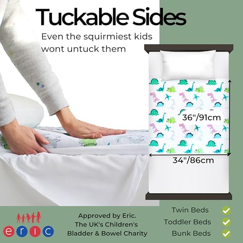 Hygge Sheets® Potty Training Pee Pads for Kids, Toddlers - 100% Waterproof, Non Slip, Washable, Dinosaur P67400