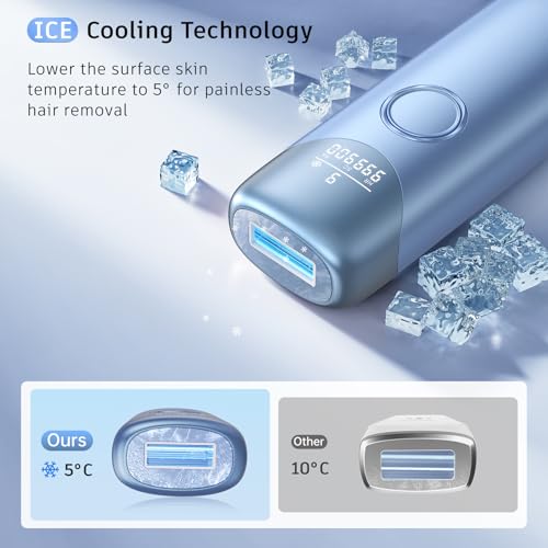 Ubroo IPL Laser Hair Removal Device with 5℃ Ice Cooling for Women Men C227628