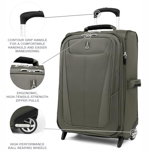 Travelpro Maxlite 5 Softside Expandable 2 Wheel Carry-On Luggage, Burgundy, 22-Inch Q6258