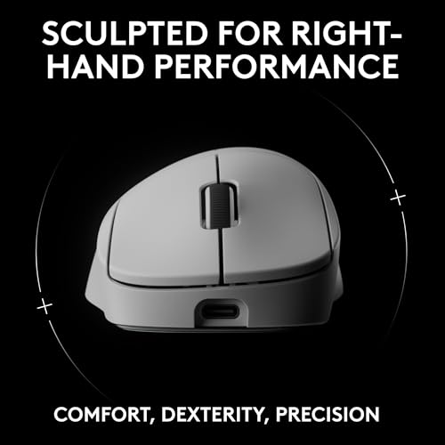 Logitech G PRO X Superlight 2 DEX Wireless Gaming Mouse, 60g, White D21215
