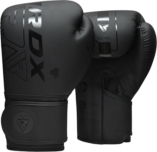 RDX Boxing Gloves Pro Training Sparring Maya Hide Leather Muay Thai MMA Kickboxing Adult Ventilated Palm R71478