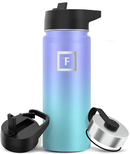 IRON °FLASK Stainless Steel Insulated Water Bottle with 3 Lids, 40 oz U19688