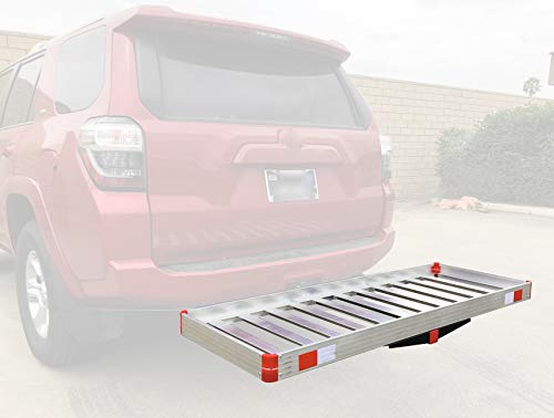 MaxxHaul 50149 500-lb Folding Aluminum Hitch Cargo Carrier Rack Q960635