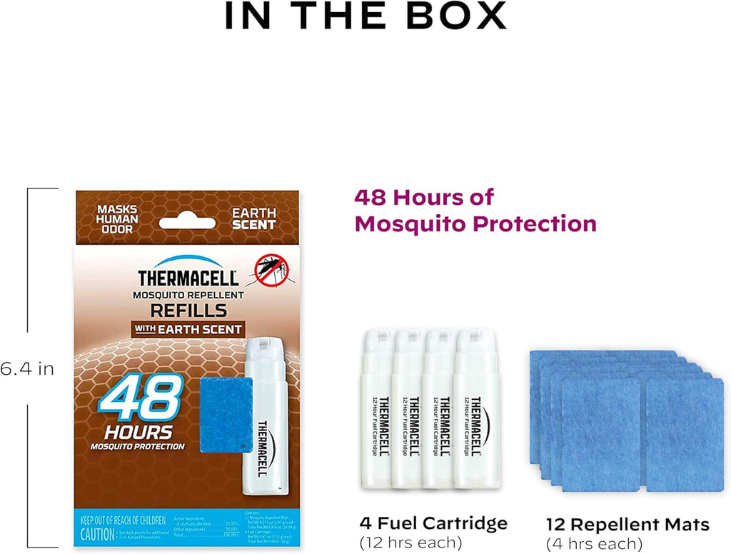 Thermacell Mosquito Repellent Refills, Earth Scent, 15-Foot Protection M528
