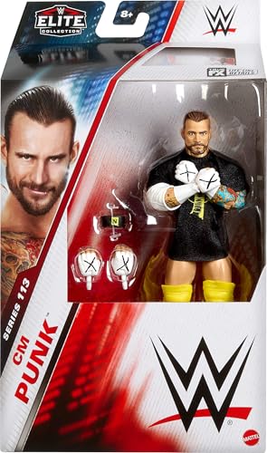 Mattel WWE Elite Action Figure CM Punk 6-Inch Collectible with Accessories N544