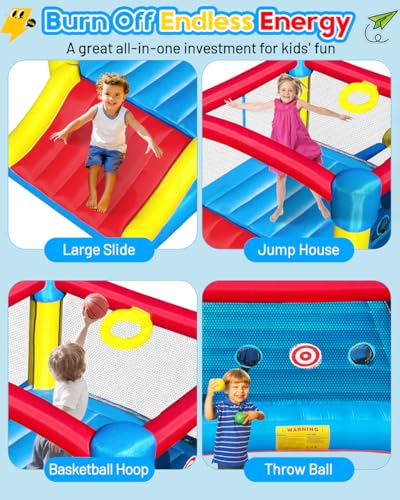 Inflatable Bounce House for Kids with Slide, Blower Included S2248
