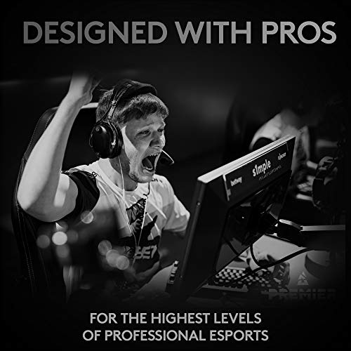 Logitech G Pro X Wired Gaming Headset with Detachable Mic, 50 mm Drivers, Black S8199