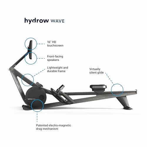 Hydrow Wave Rowing Machine with 16" HD Touchscreen, Foldable W49739