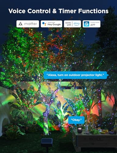 Govee Outdoor Projector Light, Laser and Aurora Star Projector with 16 RGB Patterns Z2134