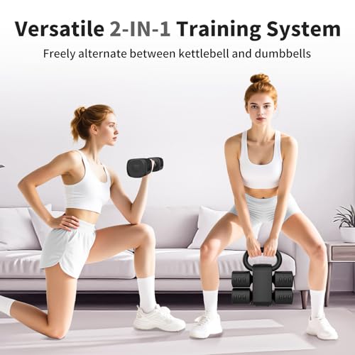 2-in-1 Adjustable Dumbbells Set for Home Gym Exercise H9792