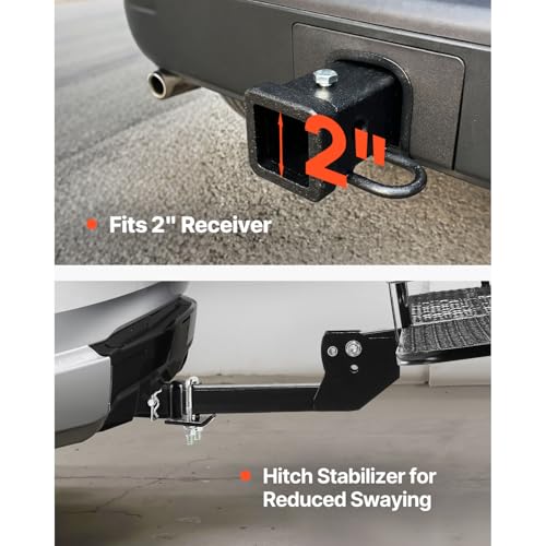 VEVOR 70" x 30" x 6" Hitch Cargo Carrier, 500 lbs Capacity, Folding for 2" Receiver I3546