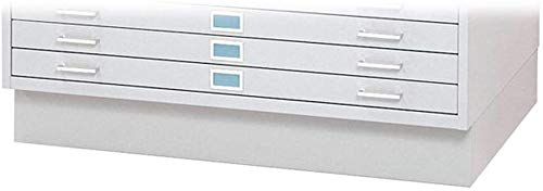 Safco Products 4969LG Steel Flat File, 5 Drawer, Light Gray W154604
