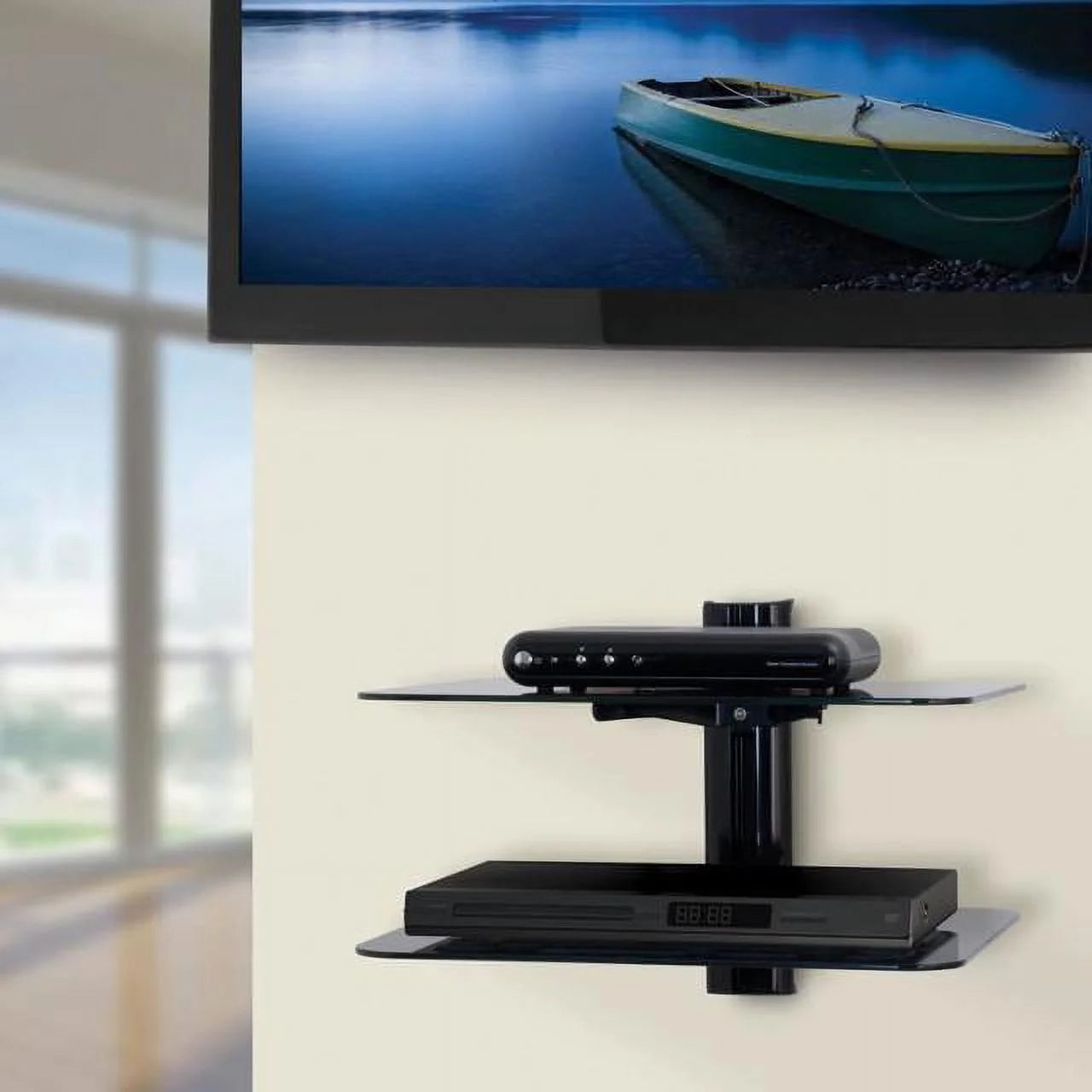 ES250B-E AV Wall Shelves 2 Shelves Black L799
