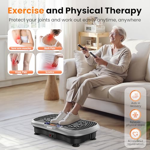 AXV Vibration Plate Fitness Platform Exercise Machine for Full Body Workout Q37919