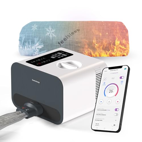 HuBDIC Feelsleep Electric Water Cooling and Heating Mattress Topper, Smart App Controlled Bed Temperature System, Cool Sleep Pad for Hot Sleepers & Night Sweats, Queen Size 57" x 76", 65–115°F