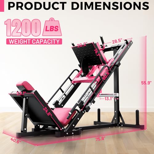 RitFit Leg Press Hack Squat Machine, Adjustable for Home Gym E5729